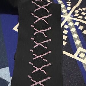 Black and Pink Snag Tights